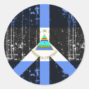 Sticker Rond Paix Au Nicaragua