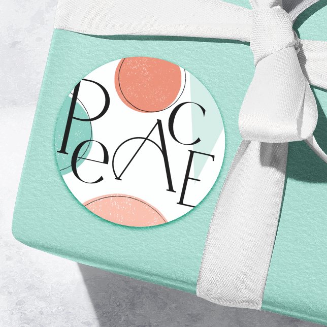 Sticker Rond Paix colorée audacieuse  (Créateur téléchargé)