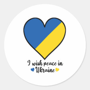 Sticker Rond paix dans le coeur de l'ukraine