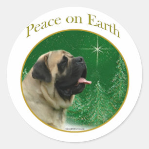 Sticker Rond Paix de mastiff (faon)