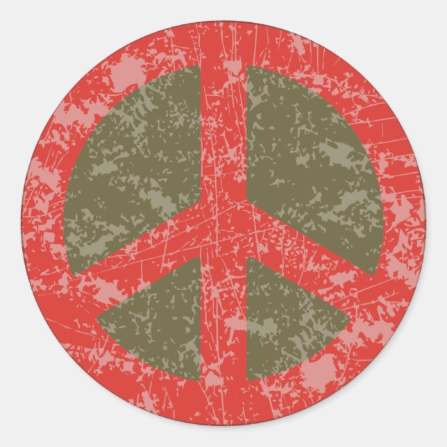 Sticker Rond Paix de résistance (Devant)