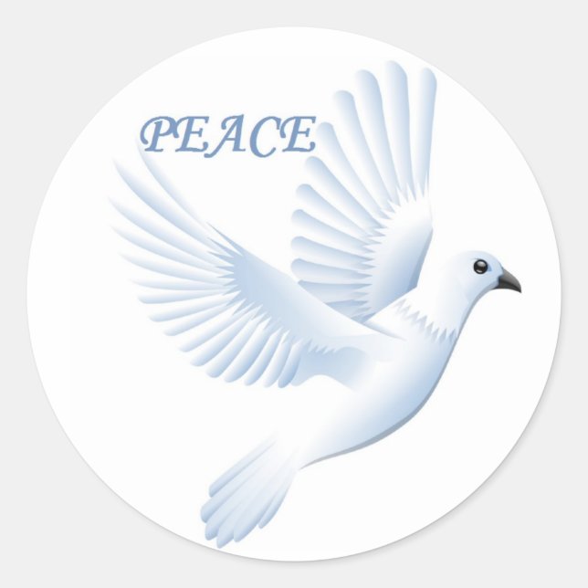 STICKER ROND PAIX DOVE (Devant)