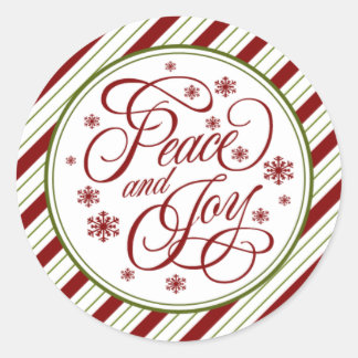 Sticker Rond Paix et sceaux de joie à double tranchant