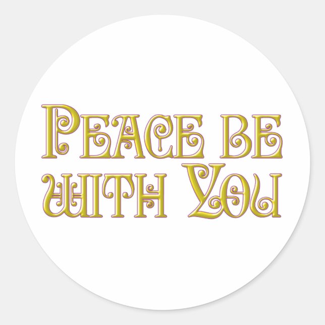Sticker Rond Paix Sois avec toi (Devant)