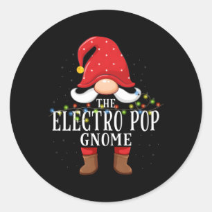 Sticker Rond Pajama de famille Electro Pop Gnome
