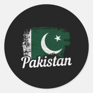 Sticker Rond Pakistan Drapeau pakistanais