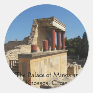 Sticker Rond Palais de Minos à Knossos, Crète, GRÈCE
