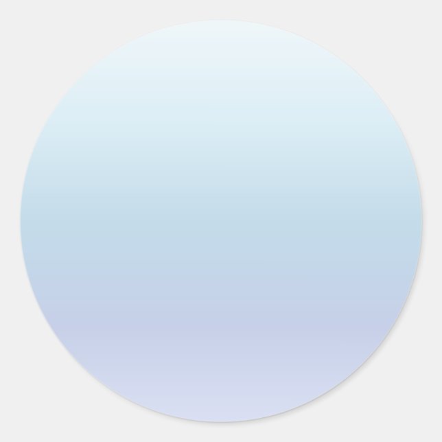 Sticker Rond Pale Blue Pastel Gradient (Devant)