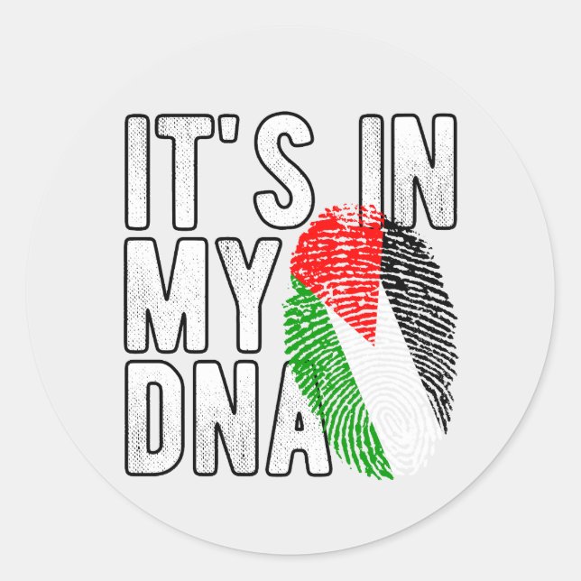 Sticker Rond Palestine C'est dans mon ADN (Devant)