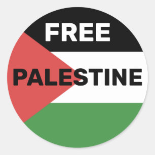 STICKER ROND PALESTINE GRATUITE DRAPEAU ROUGE NOIR VERT BLANC