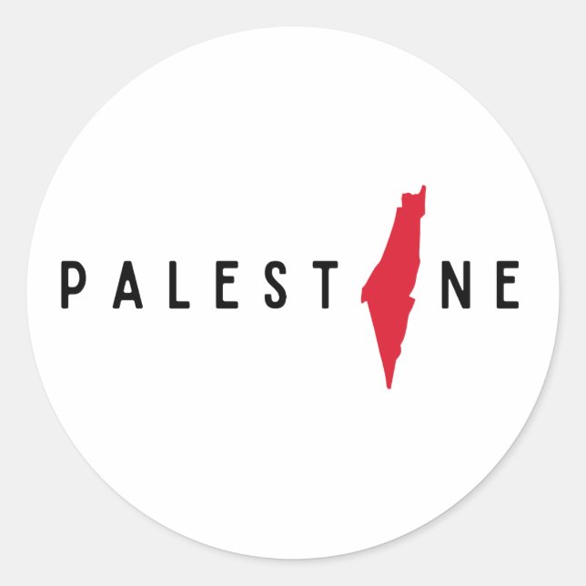 Sticker Rond Palestine Libérez la Palestine Gaza (Devant)