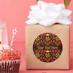 Sticker Rond Palestine Tatreez Broderie traditionnelle