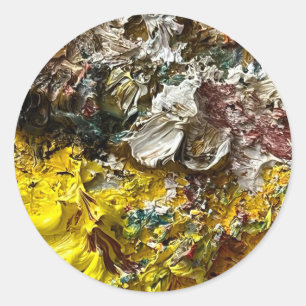Sticker Rond Palette de l'artiste #1
