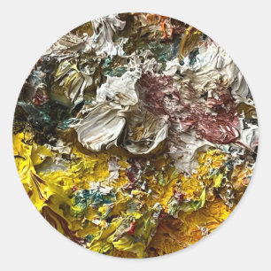 Sticker Rond Palette de l'artiste #1
