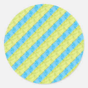 Sticker Rond palettes bleus et jaunes