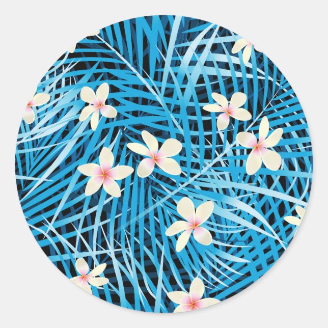 Sticker Rond Palm Leaves (Devant)
