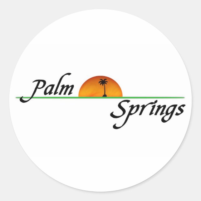 Sticker Rond Palm Springs (Devant)