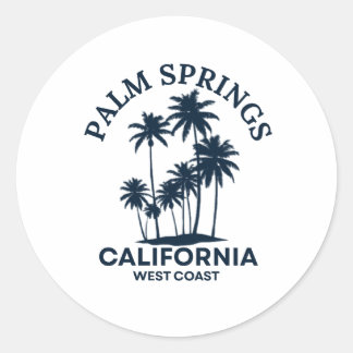 Sticker Rond Palm Springs California