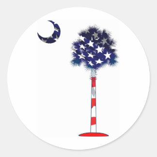 Sticker Rond Palmette patriotique