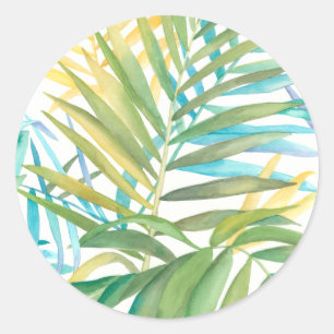 Sticker Rond Palmettes tropicales