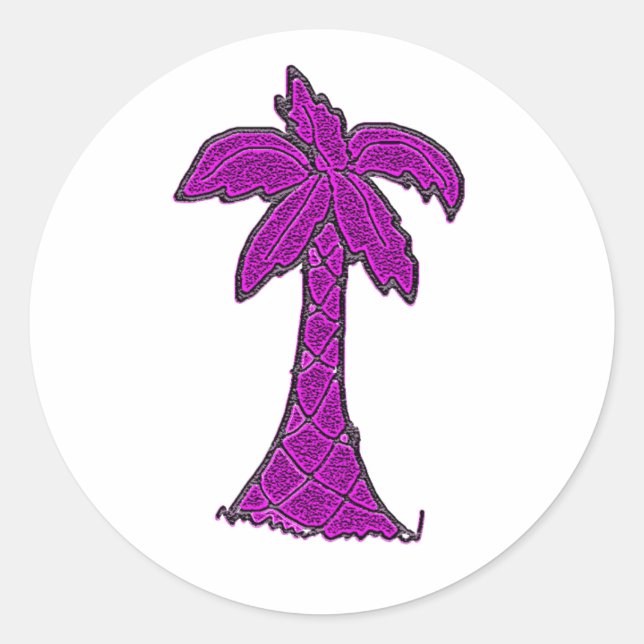 Sticker Rond Palmetto de Caroline du Sud (Devant)
