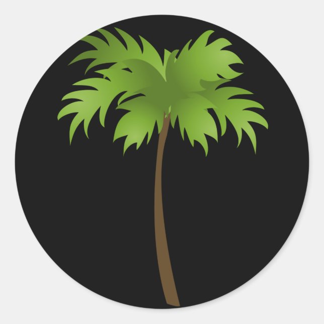 Sticker Rond Palmier (Devant)
