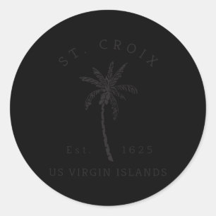 Sticker Rond Palmier de la plage de Sainte Croix-Usvi