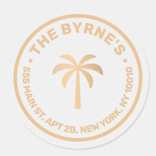 Sticker Rond Palmier tropical moderne