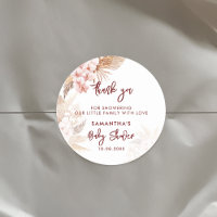 Pampas Grass Script Baby shower fille