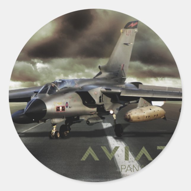 Sticker Rond Panavia Tornado Jet (Devant)