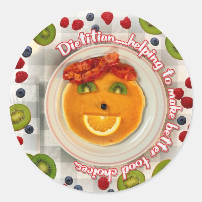 STICKER ROND PANCAKE FACE DIETITIAN (Devant)