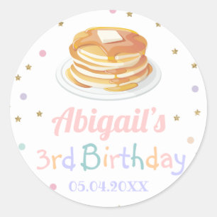 Sticker Rond Pancakes et Pyjamas Parties scintillant Dot Star E