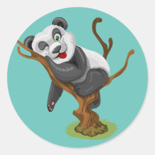 Sticker Rond Panda