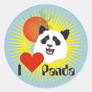 Sticker Rond Panda