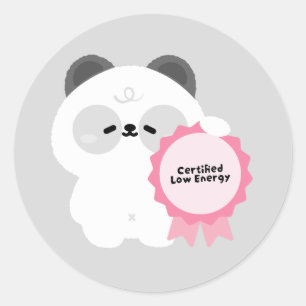 Sticker Rond Panda à faible énergie certifié