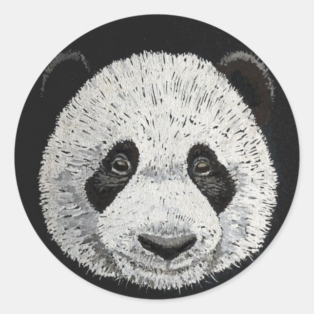 Sticker Rond Panda argenté (Devant)