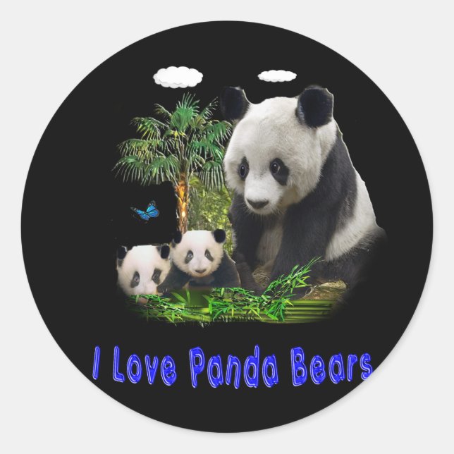 Sticker Rond panda beras (Devant)