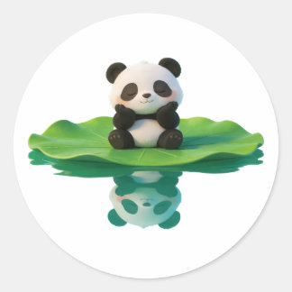 Sticker Rond panda,chaud,guérison,rythme lent,paix intérieure #