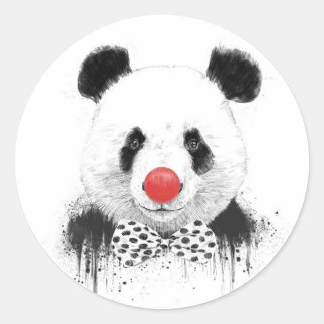 Sticker Rond Panda clown (Devant)
