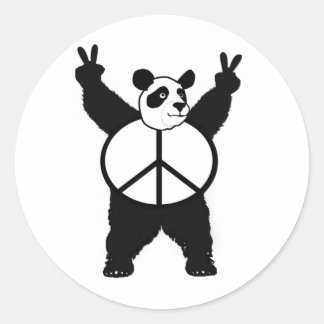 Sticker Rond Panda de paix