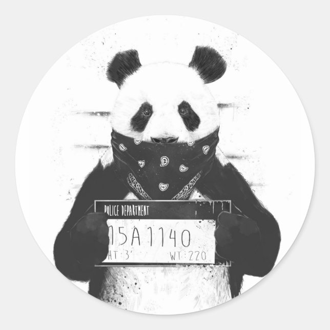 Sticker Rond Panda incorrecte (Devant)