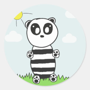Sticker Rond Panda Kids