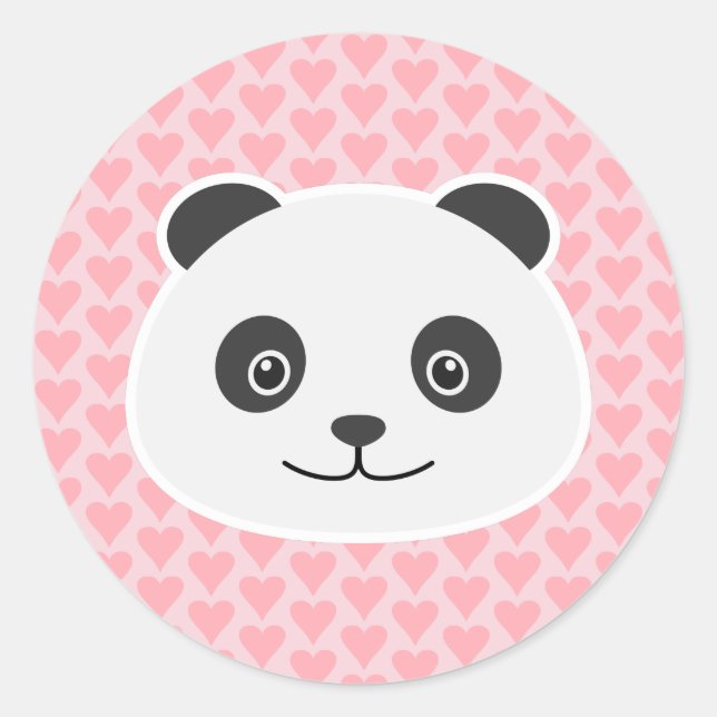 Sticker Rond Panda love (Devant)