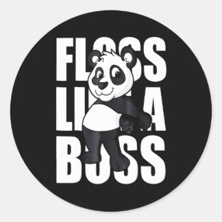 Sticker Rond Panda Lover | Gardez Le Calme Et L'Amour Panda