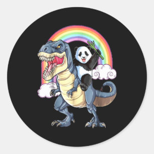 Sticker Rond Panda Lover   Gardez Le Calme Et L'Amour Panda