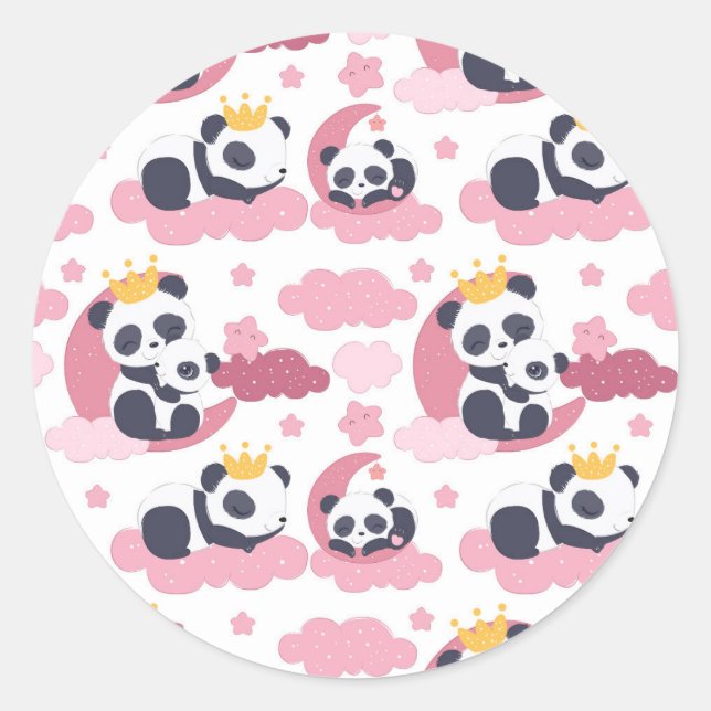 Sticker Rond Panda Lover | Je Suis Surnommé Panda (Devant)