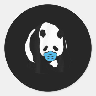 Sticker Rond Panda lover Panda Bear Face Mask