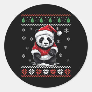 Sticker Rond Panda Porte Des Noël Vilains Pour Adultes Enfants