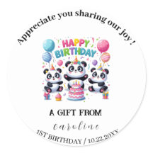 Panda pour la fête d'anniversaire