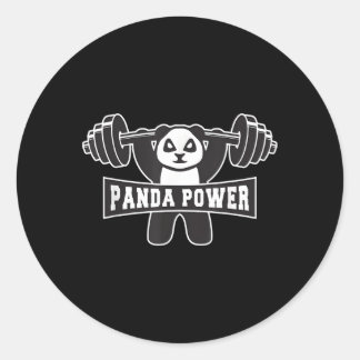 Sticker Rond Panda Power Workout Panda Gym